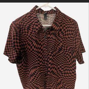 NWT Black and Brown Checkered Shirt